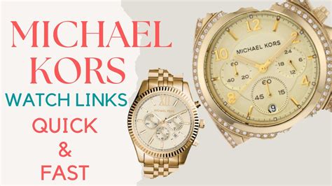 how to remove links from michael kors smart watch|removing watch links without tool.